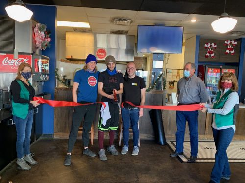 Ribbon cutting of Anthony's pizza
