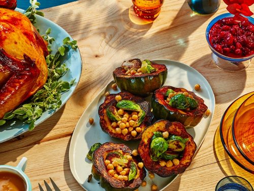 dinner plate full of vegetables