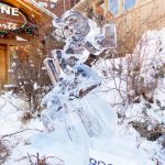 Ski ice sculpture from Boone Mountain Sports